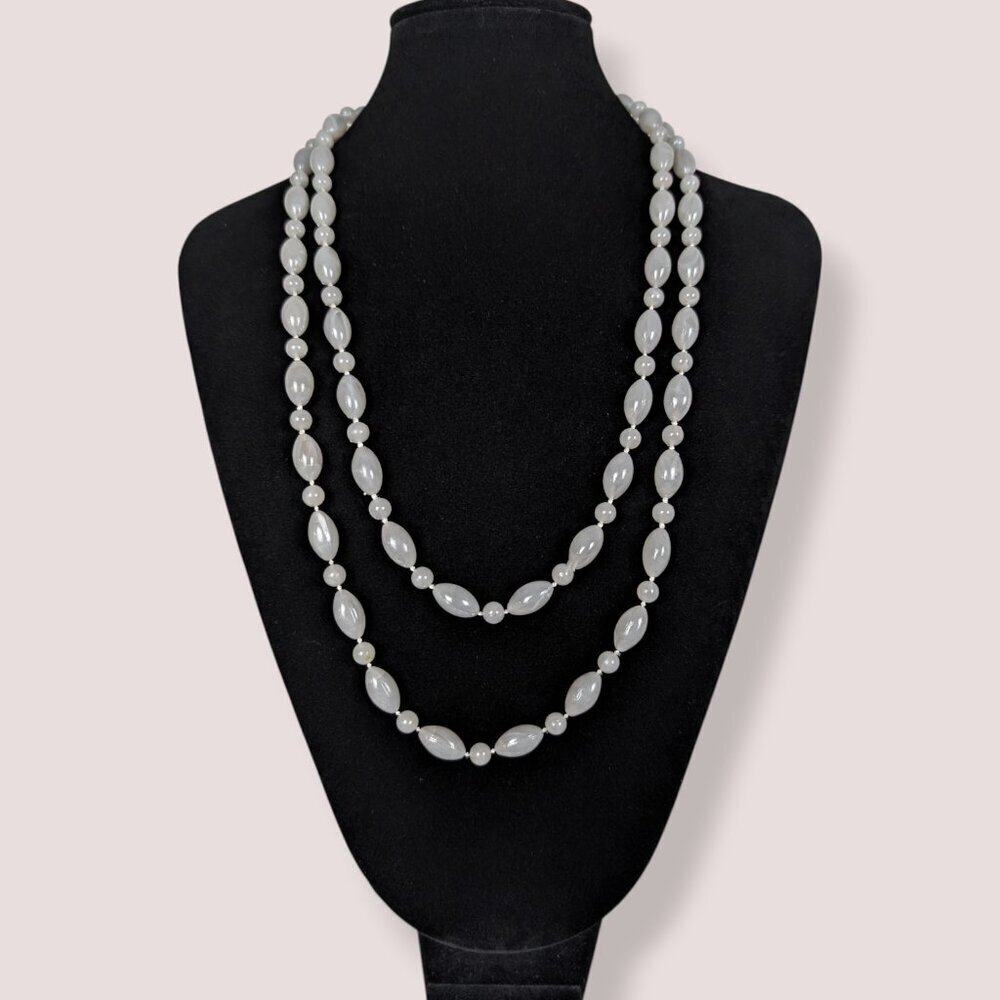 (2/$20) Grey Beaded Infinity Necklace